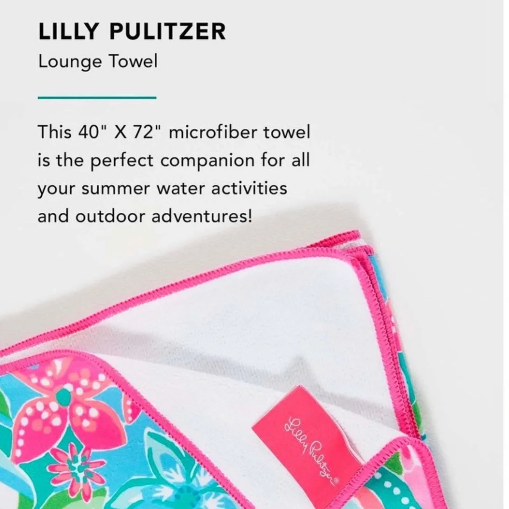 Lilly Pulitzer Lounge Towel + Mug + Pouch BUNDLE 🏝️